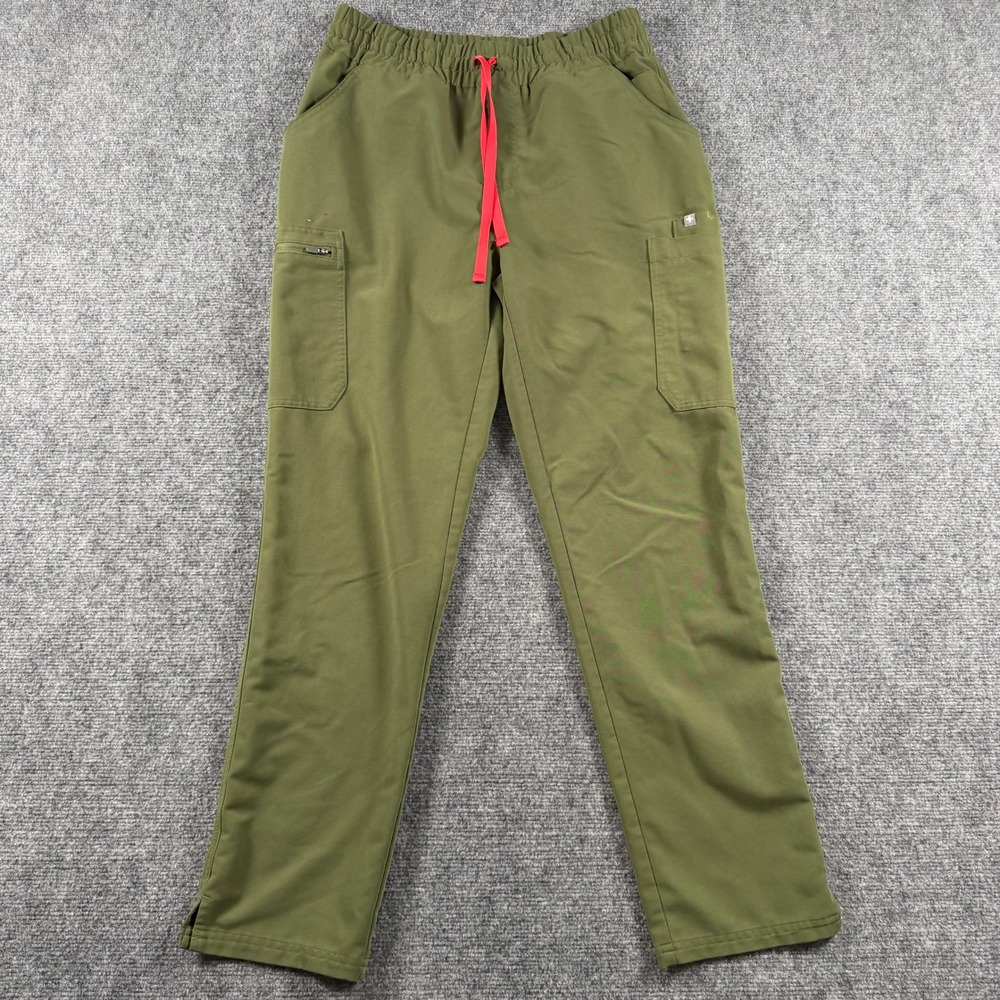 FIGS Scrub Pants Womens Large Olive Green Cargo Jogger Medical Nurse W20SW2031